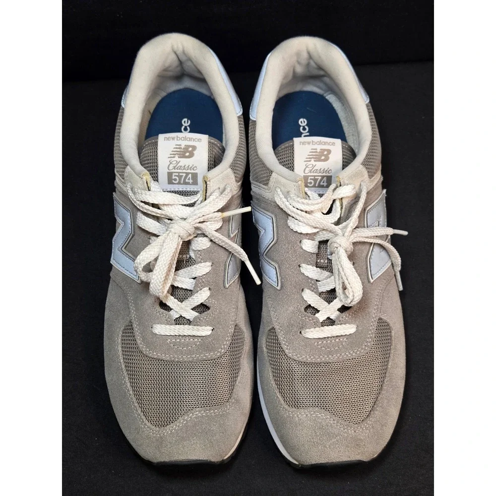 New Balance 574 Classic Men's Size 12 Grey Suede Sneakers ML574EVG